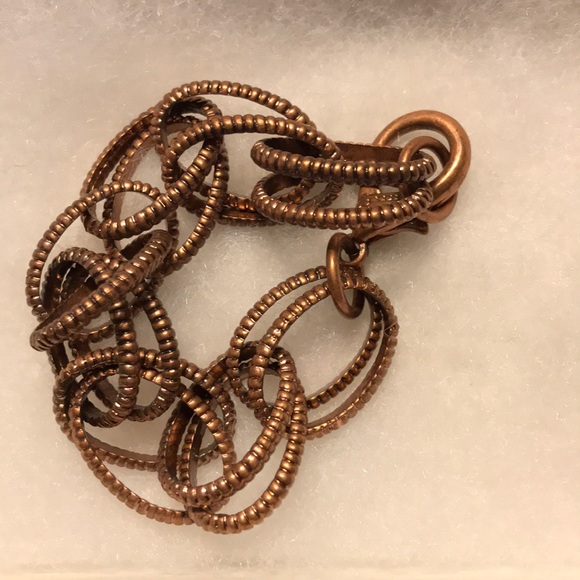 Brown rustic link bracelet - Picture 2 of 2